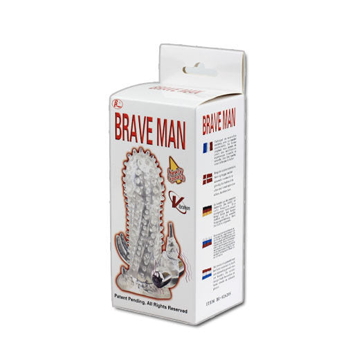 BAILE - BRAVE MAN EXTENSÃO PÊNIS VIBRADOR COM RABBIT - Sex Shop Sexy