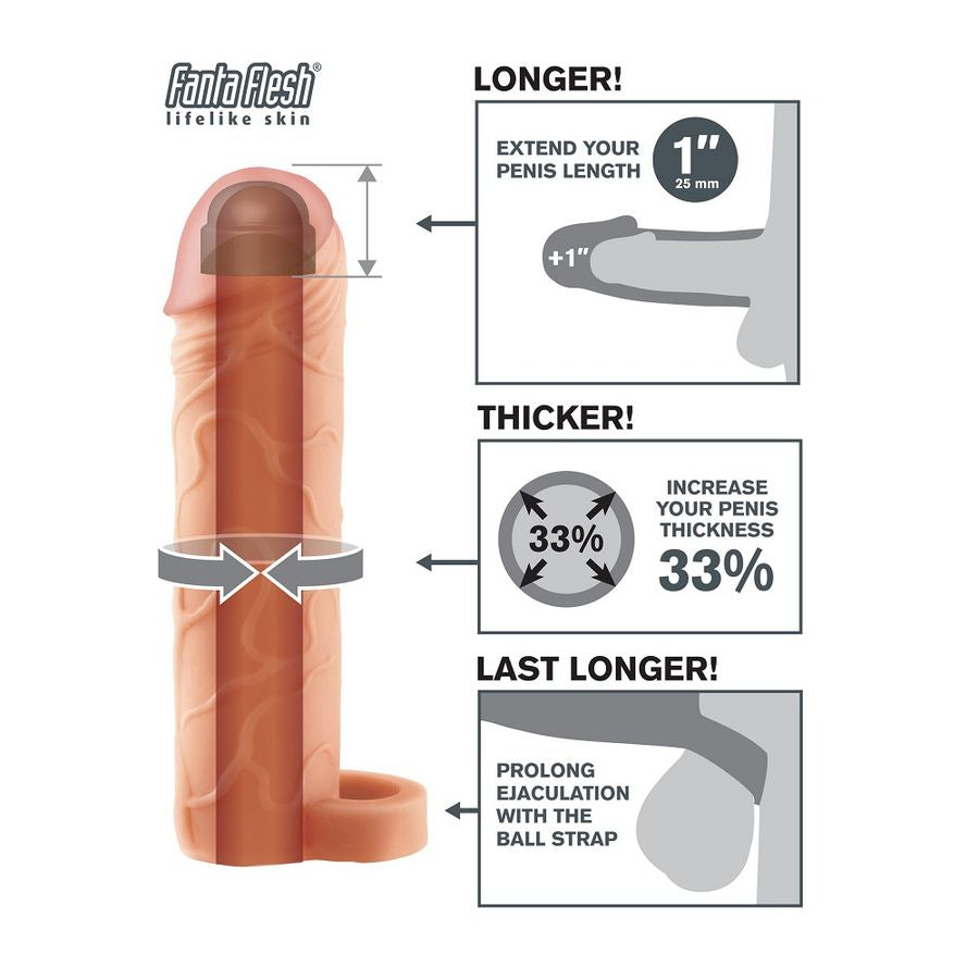 FANTASY X-TENSIONS - PERFECT 1 EXTENSÃO COM ALÇA PARA PÉNIS - Sex Shop Sexy