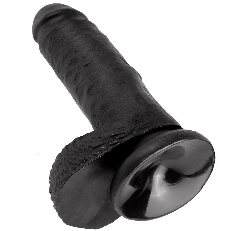 KING COCK - DILDO REALISTA 17.8 CM PRETO