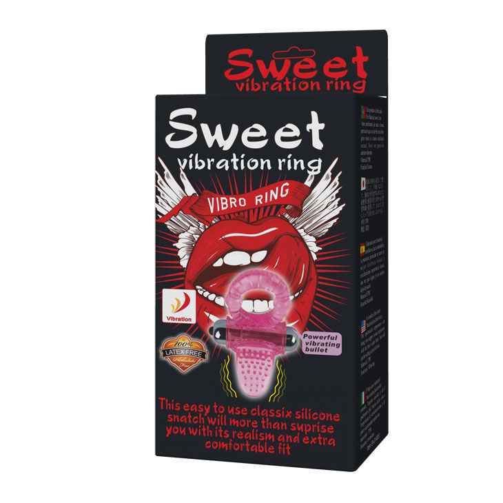 BAILE - SWEET ABS 10 RITMOS ANEL VIBRADOR PARA PÊNIS ROSA