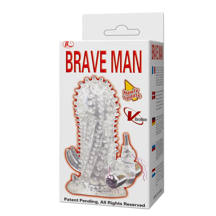 BAILE - BRAVE MAN EXTENSÃO PÊNIS VIBRADOR COM RABBIT - Sex Shop Sexy