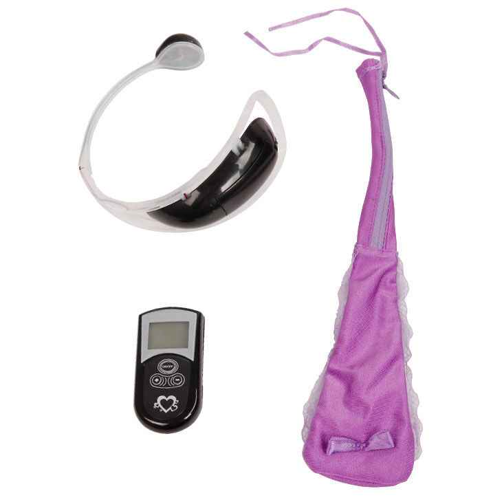 BAILE - TANGA COM VIBRADOR COM CONTROLO REMOTO LILA
