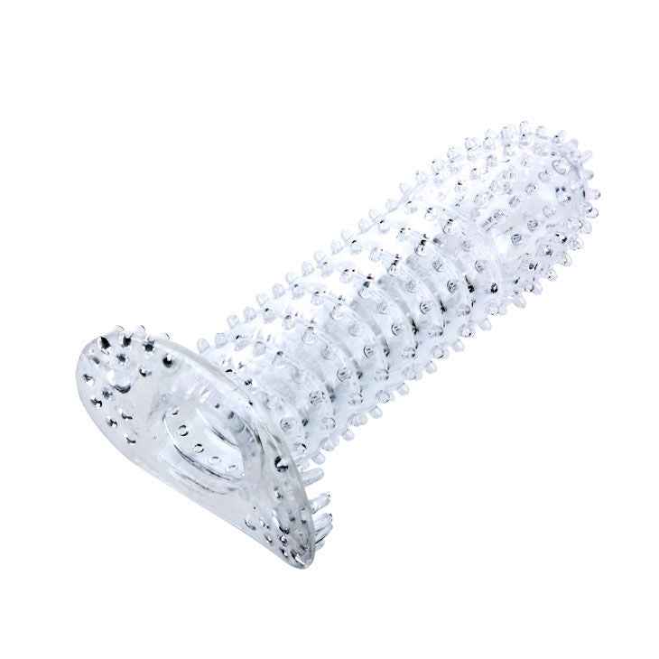 BAILE - CAPA PARA PÉNIS COM PONTOS ESTIMULANTES TRANSPARENTE 14 CM