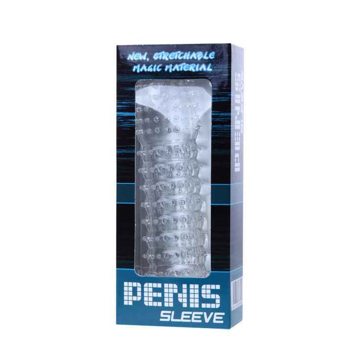 BAILE - CAPA PARA PÉNIS COM PONTOS ESTIMULANTES TRANSPARENTE 14 CM