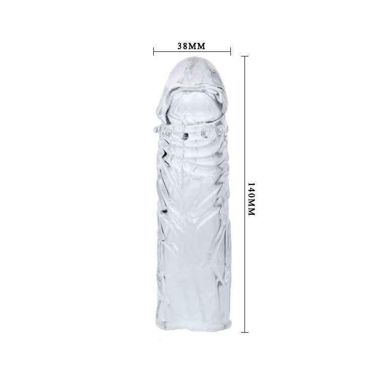 BAILE - CAPA EM SILICONE TRANSPARENTE PARA PÉNIS 13 CM