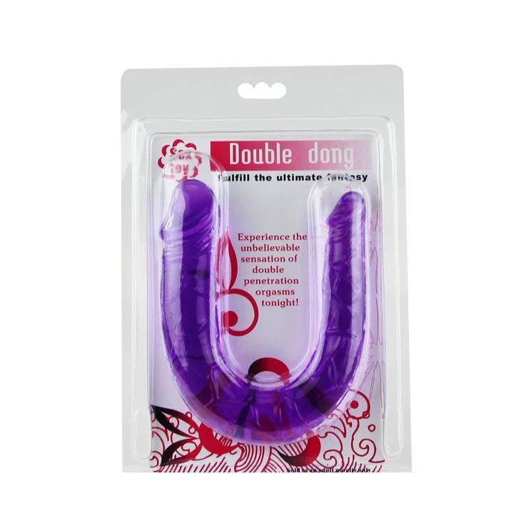 DILDO DUPLO EM GELATINA FLEXÍVEL - Sex Shop Sexy