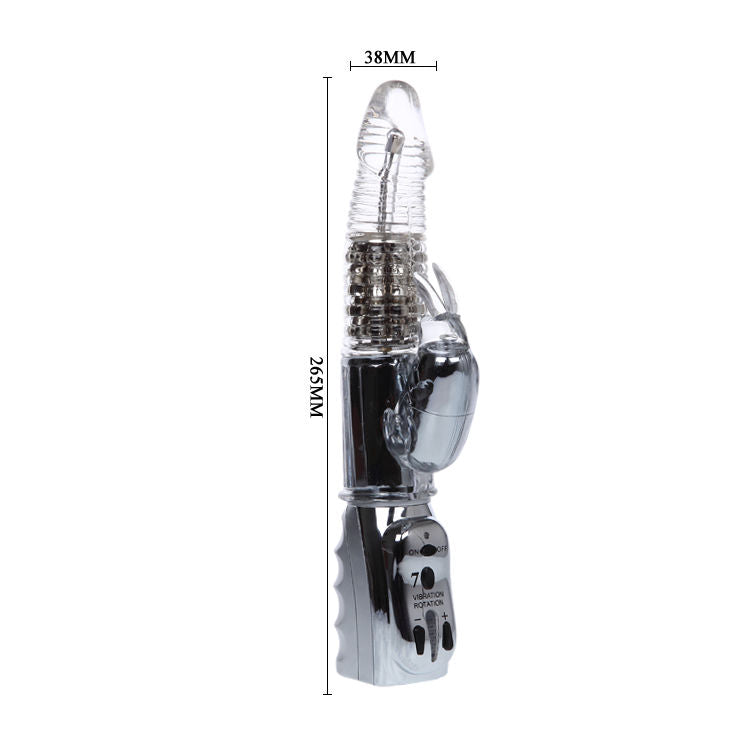 BAILE - AMOUR MISSILE ROTADOR TRANSPARENTE 26.5 CM - Sex Shop Sexy