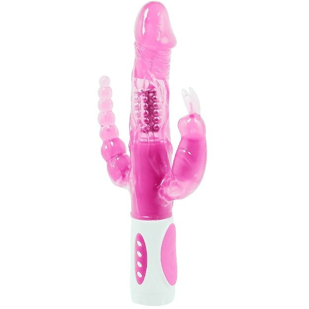 BAILE - PRETTY BUNNY TRIPLO VIBRADOR ROTADOR - Sex Shop Sexy