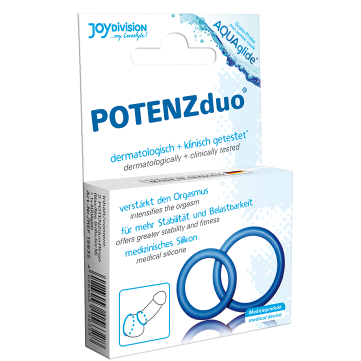 JOYDIVISION POTENZDUO - ANÉIS PARA PÊNIS AZUL - M - Sex Shop Sexy
