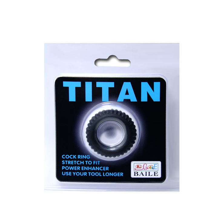BAILE - TITAN COCKRING PRETO 1.9 CM - Sex Shop Sexy