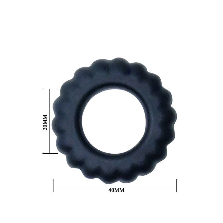 BAILE - TITAN COCKRING PRETO 2 CM - Sex Shop Sexy