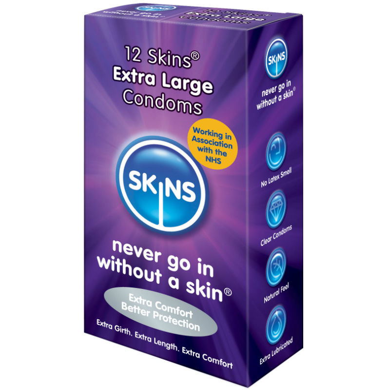 SKINS - PRESERVATIVO XXL 12 UDS - Sex Shop Sexy