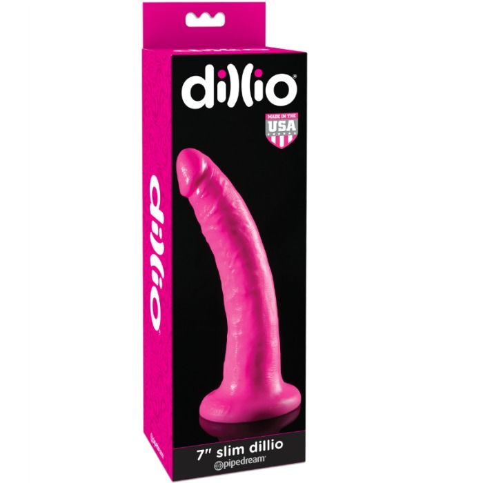 DILLIO - DILDO COM VENTOSA 17.8 CM ROSA - Sex Shop Sexy