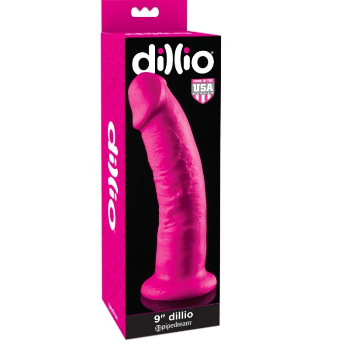 DILLIO - DILDO COM VENTOSA 22.9 CM ROSA - Sex Shop Sexy