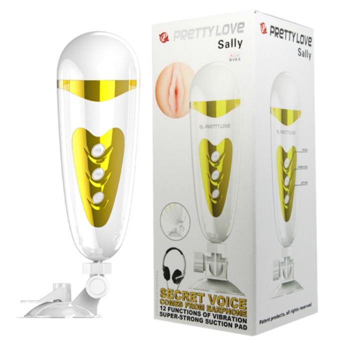 PRETTY LOVE - MASTURBADOR MASCULINO COM VIBRAÇÃO E SOM SALLY - Sex Shop Sexy