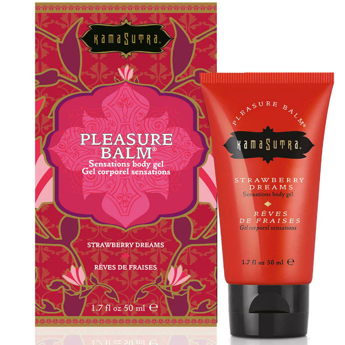KAMASUTRA - BÁLSAMO PRAZER ESTIMULANTE SABOR SONHOS DE MORANGO 50 ML - Sex Shop Sexy