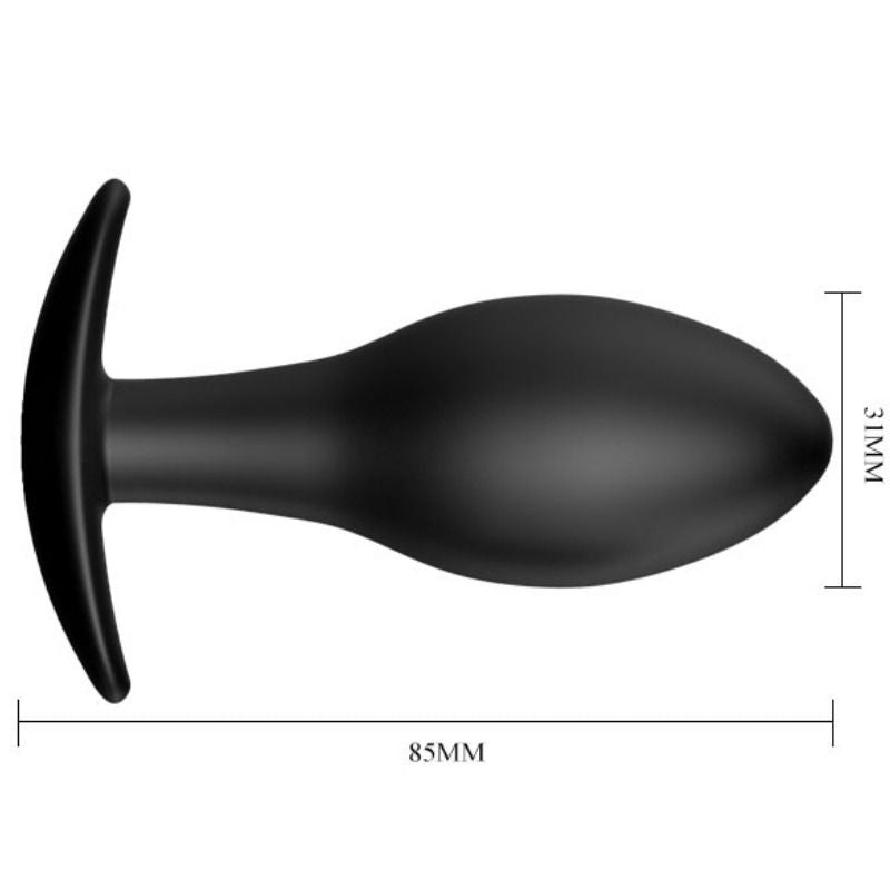 PRETTY LOVE - PLUG ANAL EM SILICONE ÂNCORA 8.5 CM PRETO - Sex Shop Sexy