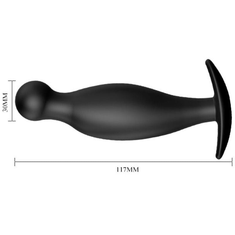 PRETTY LOVE - PLUG ANAL EM SILICONE 11.7 CM PRETO - Sex Shop Sexy