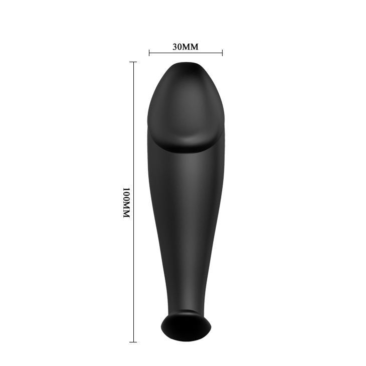 PRETTY LOVE - PLUG ANAL EM SILICONE FORMATO PÊNIS COM 12 MODOS DE VIBRAÇÃO PRETO - Sex Shop Sexy