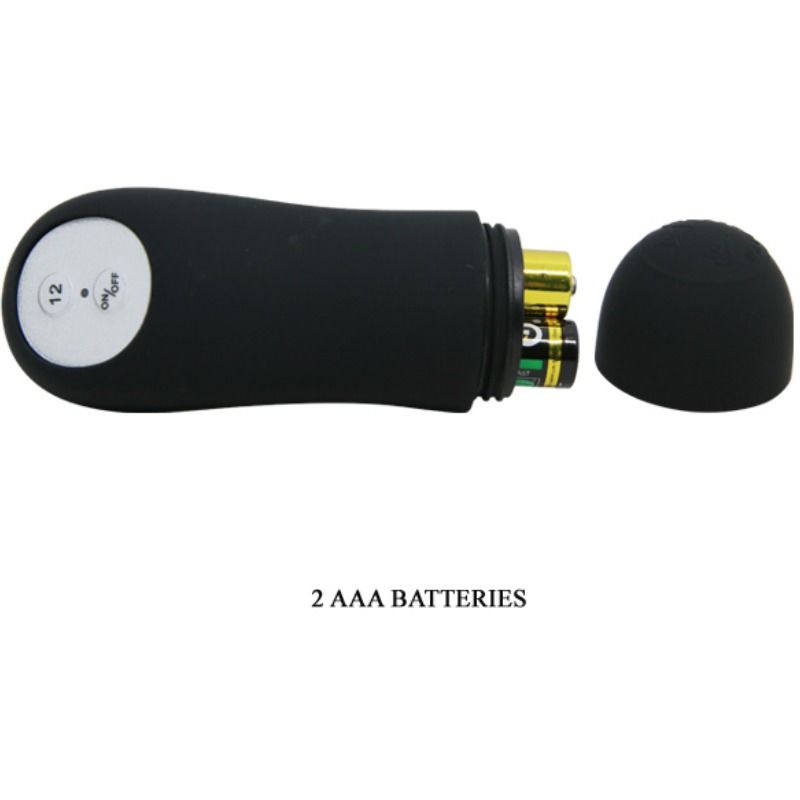 PRETTY LOVE - PLUG ANAL EM SILICONE FORMATO PÊNIS COM 12 MODOS DE VIBRAÇÃO PRETO - Sex Shop Sexy