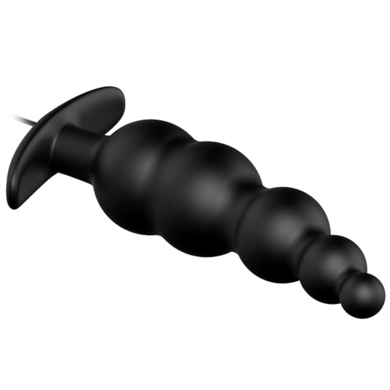 PRETTY LOVE - PLUG ANAL EM SILICONE ESTIMULAÇÃO EXTRA COM 12 MODOS DE VIBRAÇÃO E CONTROLO REMOTO PRETO - Sex Shop Sexy