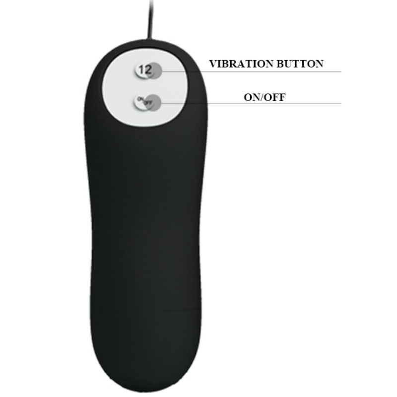 PRETTY LOVE - PLUG ANAL EM FORMA DE ÂNCORA SILICONE COM 12 MODOS DE VIBRAÇÃO PRETO - Sex Shop Sexy