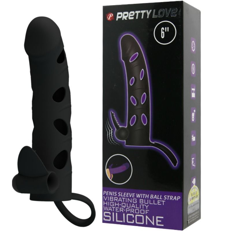 PRETTY LOVE - CAPA DE SILICONE COM VIBRAÇÃO 15.2 CM - Sex Shop Sexy