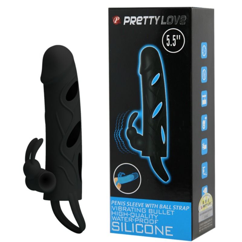 PRETTY LOVE - CAPA DE SILICONE COM VIBRAÇÃO 14 CM 1.0 - Sex Shop Sexy