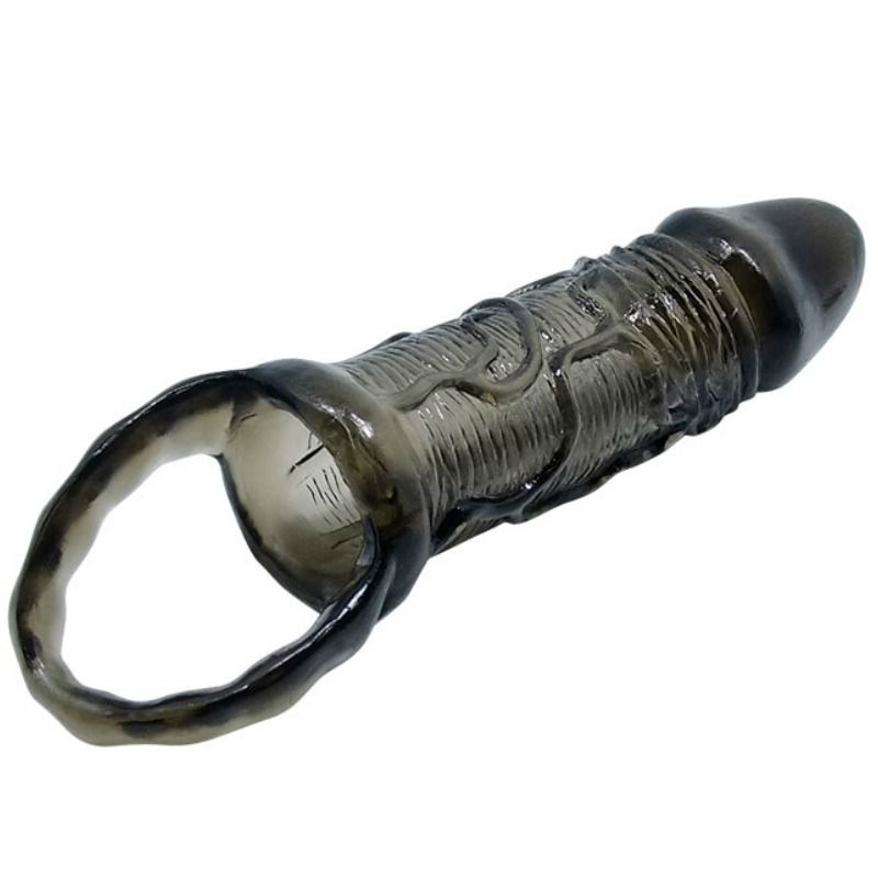 BAILE - CAPA EXTENSORA PARA PÊNIS COM STRAP PARA TESTÍCULOS 11.5 CM - Sex Shop Sexy