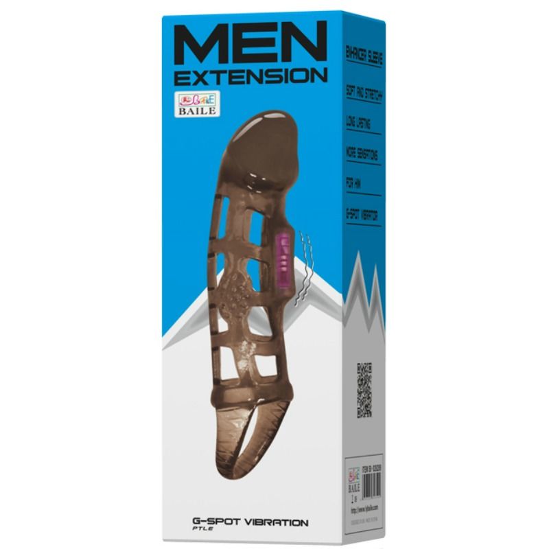 BAILE - CAPA EXTENSORA PARA PÊNIS COM VIBRAÇÃO E STRAP 13.5 CM - Sex Shop Sexy