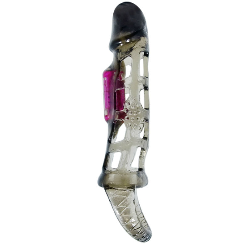 BAILE - CAPA EXTENSORA PARA PÊNIS COM VIBRAÇÃO E STRAP 13.5 CM - Sex Shop Sexy
