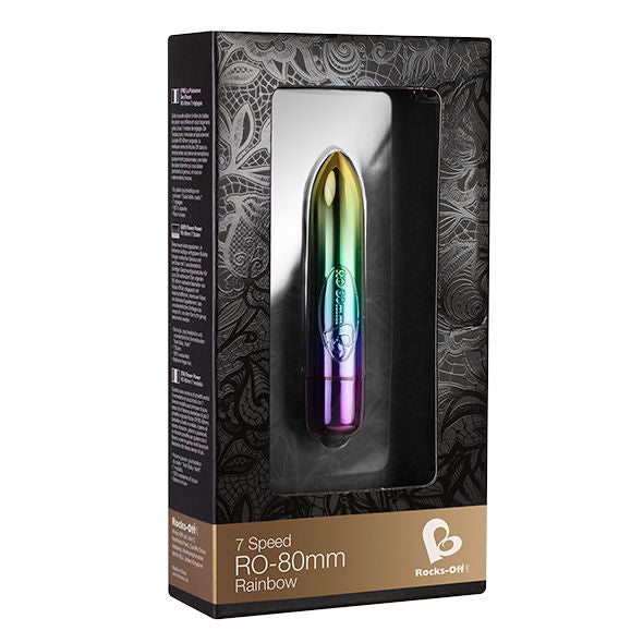 ROCKS-OFF - RO-80MM 7 VELOCIDADES RAINBOW - Sex Shop Sexy