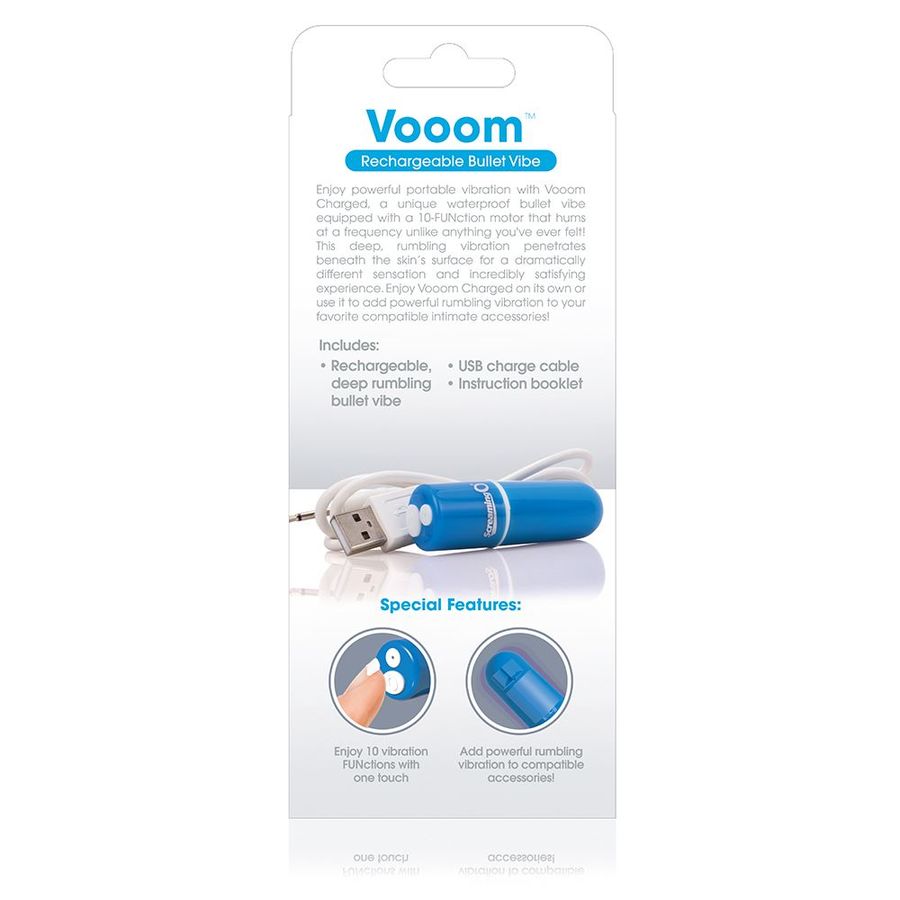 SCREAMING O - BALA VIBRANTE RECARREGVEL VOOOM AZUL - Sex Shop Sexy