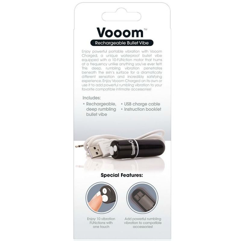 SCREAMING O - BULLET VIBRADOR RECARREGÁVEL VOOOM NEGRO - Sex Shop Sexy