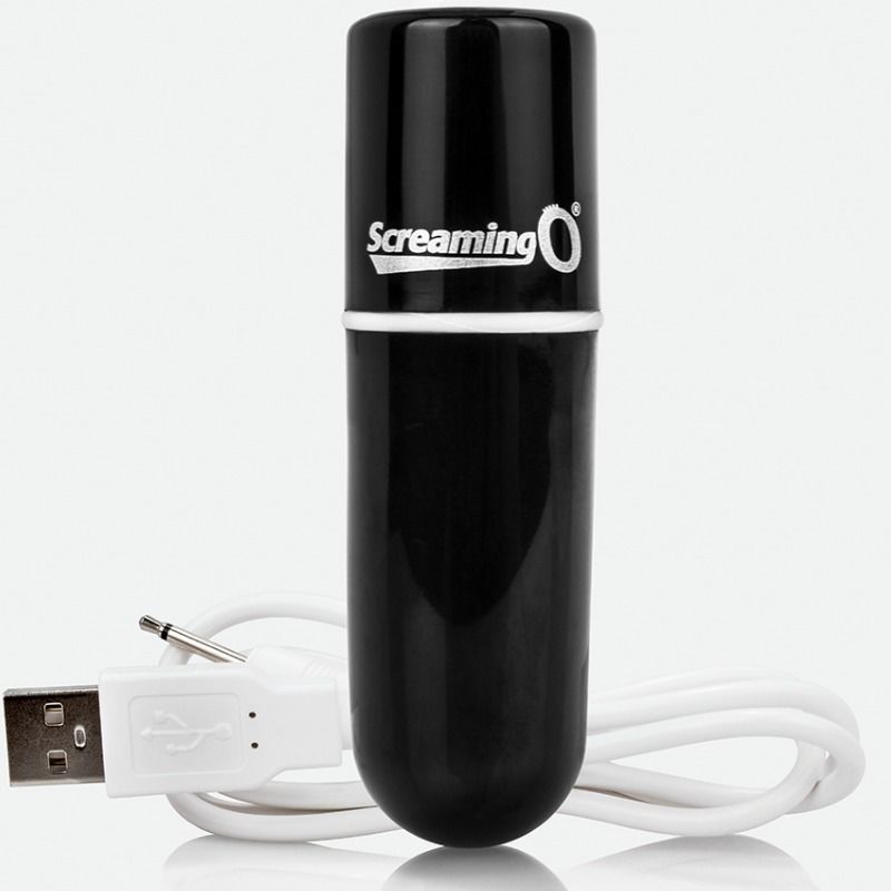 SCREAMING O - BULLET VIBRADOR RECARREGÁVEL VOOOM NEGRO - Sex Shop Sexy