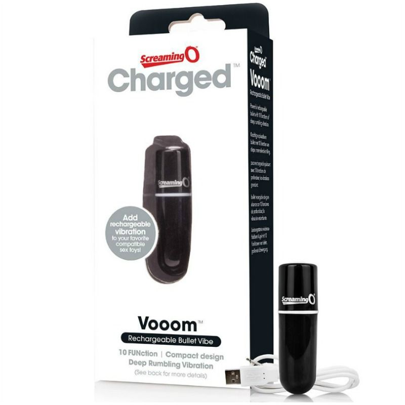 SCREAMING O - BULLET VIBRADOR RECARREGÁVEL VOOOM NEGRO - Sex Shop Sexy