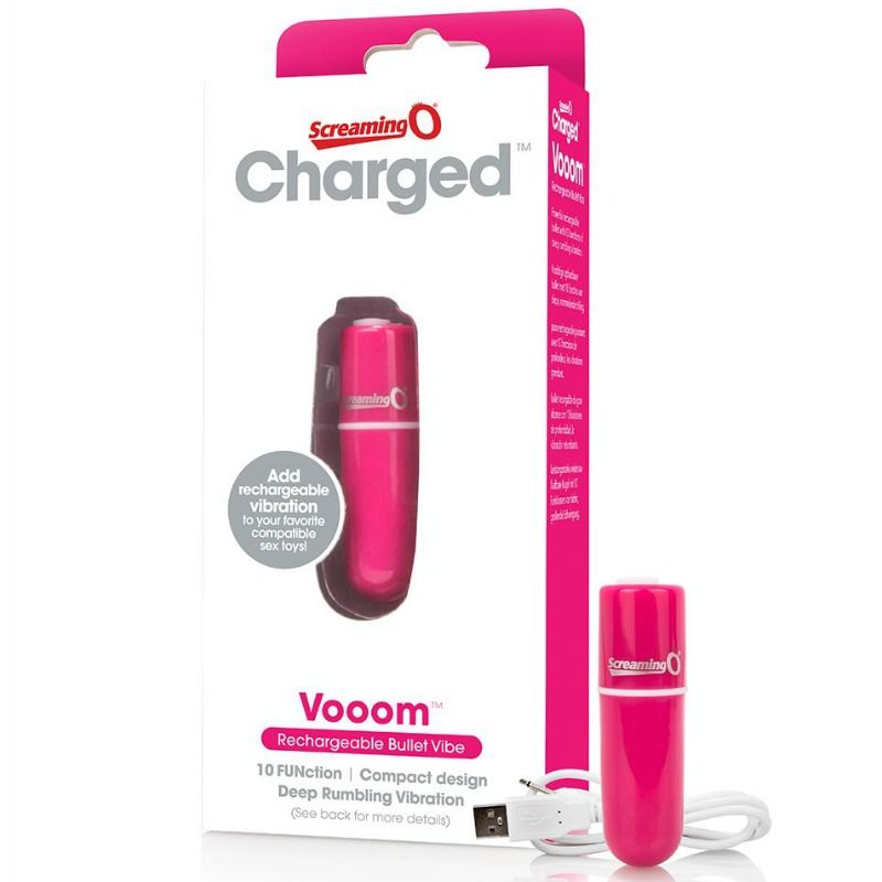 SCREAMING O - BALA VIBRANTE RECARREGVEL VOOOM ROSA - Sex Shop Sexy
