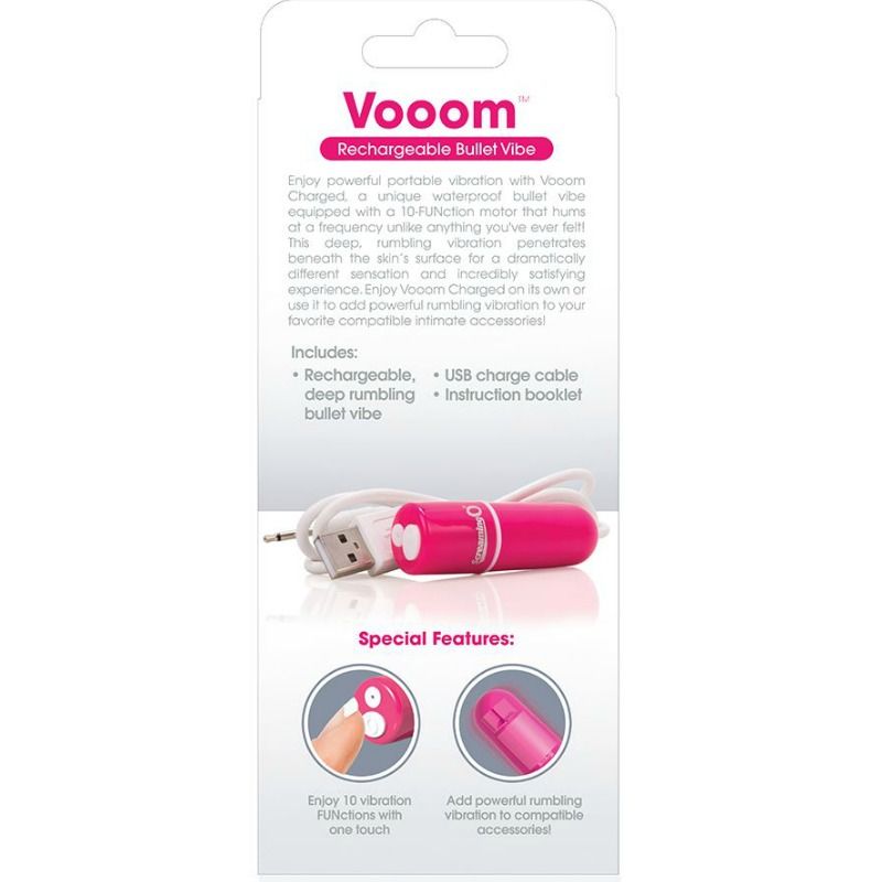 SCREAMING O - BALA VIBRANTE RECARREGVEL VOOOM ROSA - Sex Shop Sexy