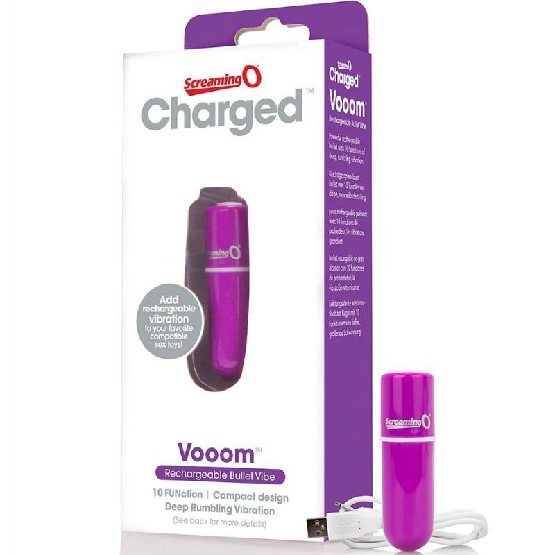 SCREAMING O - BULLET VIBRADOR RECARREGÁVEL VOOOM LILÁS - Sex Shop Sexy