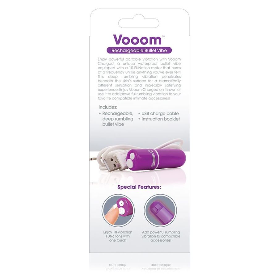 SCREAMING O - BULLET VIBRADOR RECARREGÁVEL VOOOM LILÁS - Sex Shop Sexy