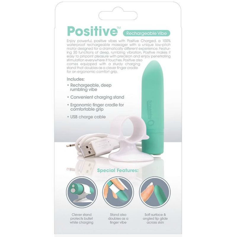 SCREAMING O - MASSAGER RECARREGVEL POSITIVO VERDE - Sex Shop Sexy
