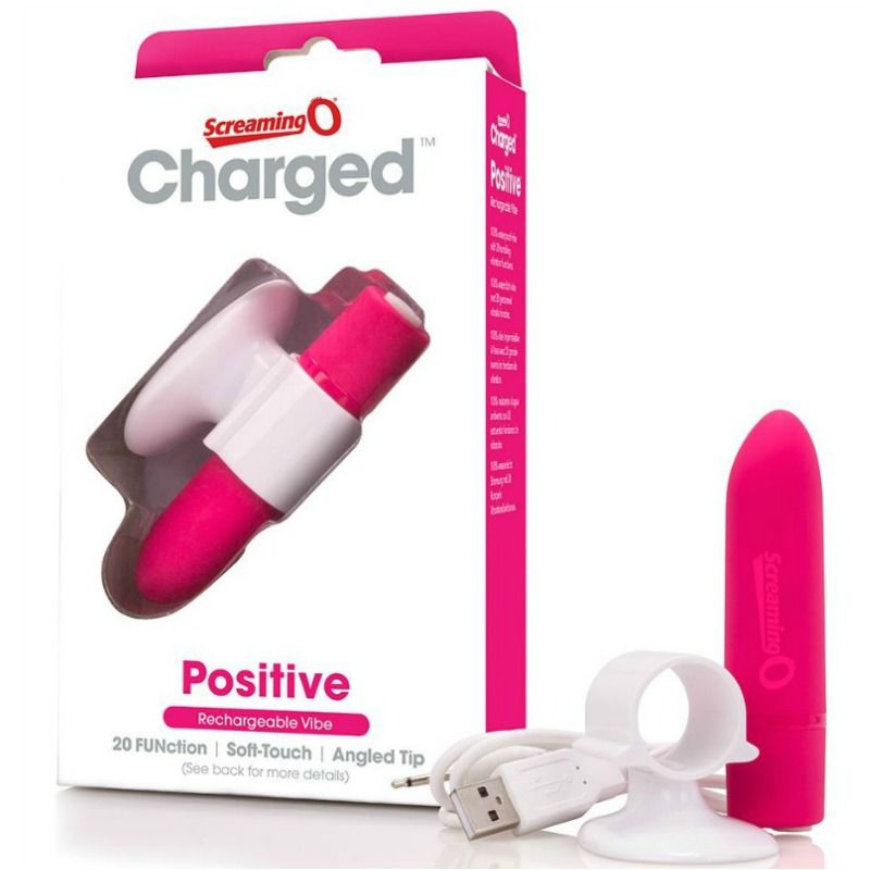 SCREAMING O - MASSAGER RECARREGVEL POSITIVO ROSA - Sex Shop Sexy