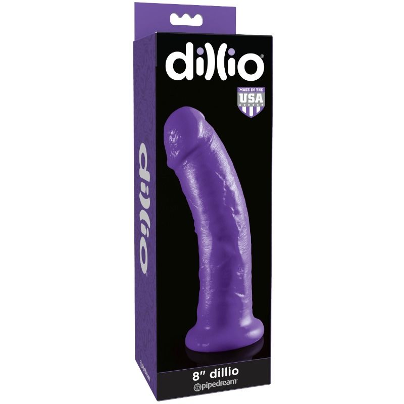 DILLIO - DILDO COM VENTOSA 20.32 CM LILÁS - Sex Shop Sexy