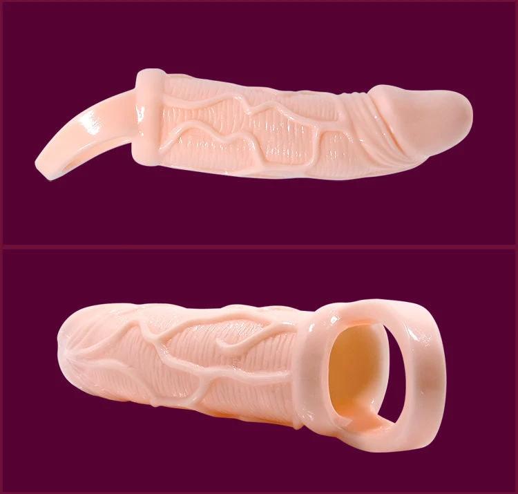 MANGA EXTENSORA PENIANA COM VIBRAÇÃO E ALÇA PARA TESTÍCULOS COM 13,5 CENTÍMETROS - Sex Shop Sexy