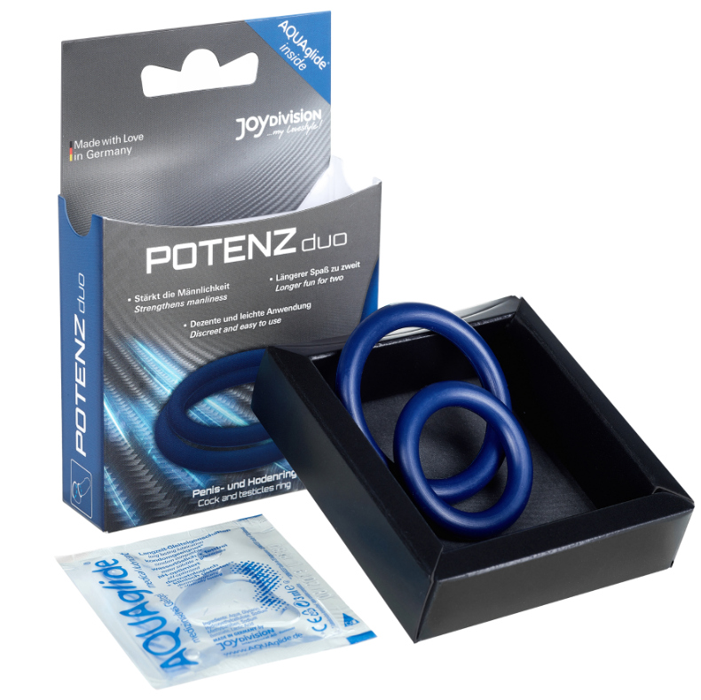 JOYDIVISION POTENZDUO - ANÉIS PARA PÊNIS AZUL - M - Sex Shop Sexy