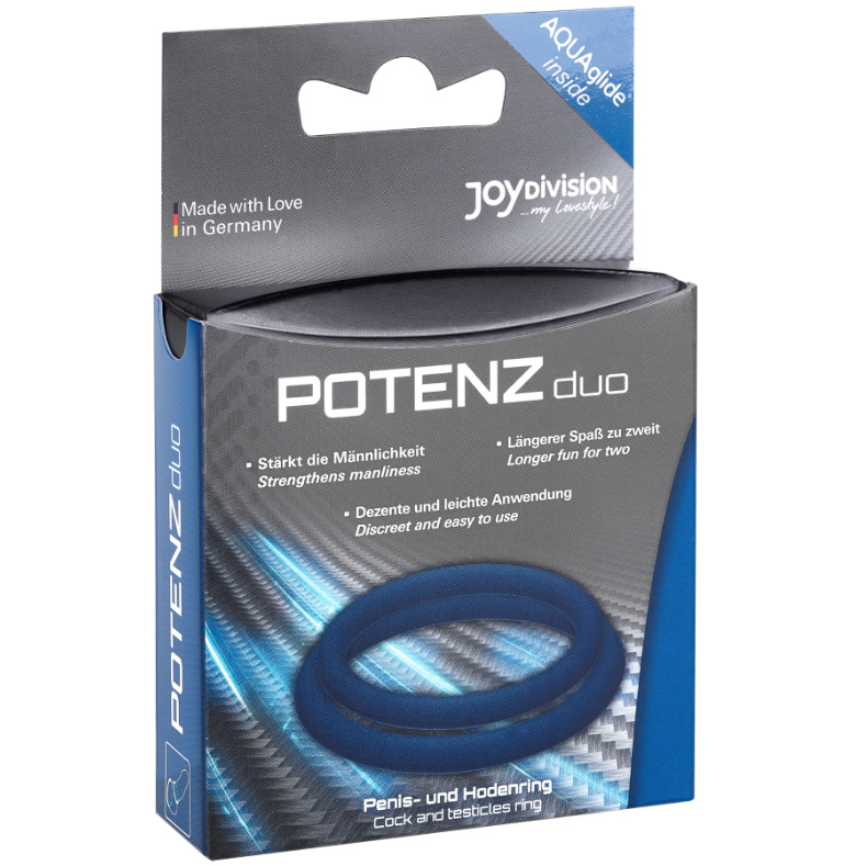 JOYDIVISION POTENZDUO - ANÉIS PARA PÊNIS AZUL - M - Sex Shop Sexy