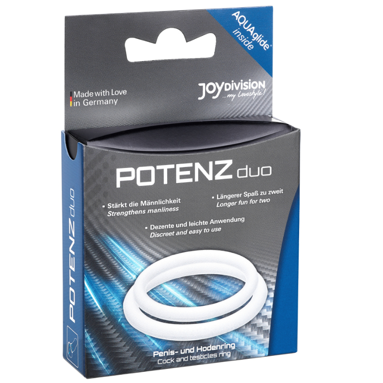 JOYDIVISION POTENZDUO - ANÉIS PARA PÊNIS BRANCO - M - Sex Shop Sexy