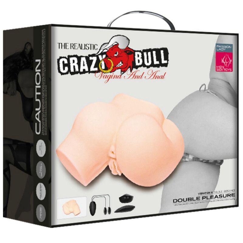 CRAZY BULL - TRASERO COM VAGINA E ÂNUS REALISTAS E VIBRAÇÃO - Sex Shop Sexy
