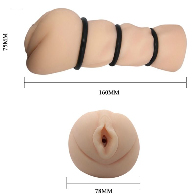 CRAZY BULL - VAGINA MASTURBADOR COM ANÉIS - Sex Shop Sexy