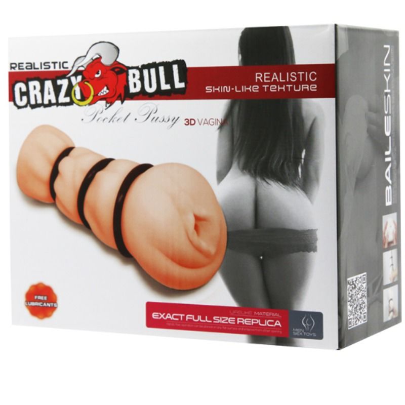 CRAZY BULL - VAGINA MASTURBADOR COM ANÉIS - Sex Shop Sexy